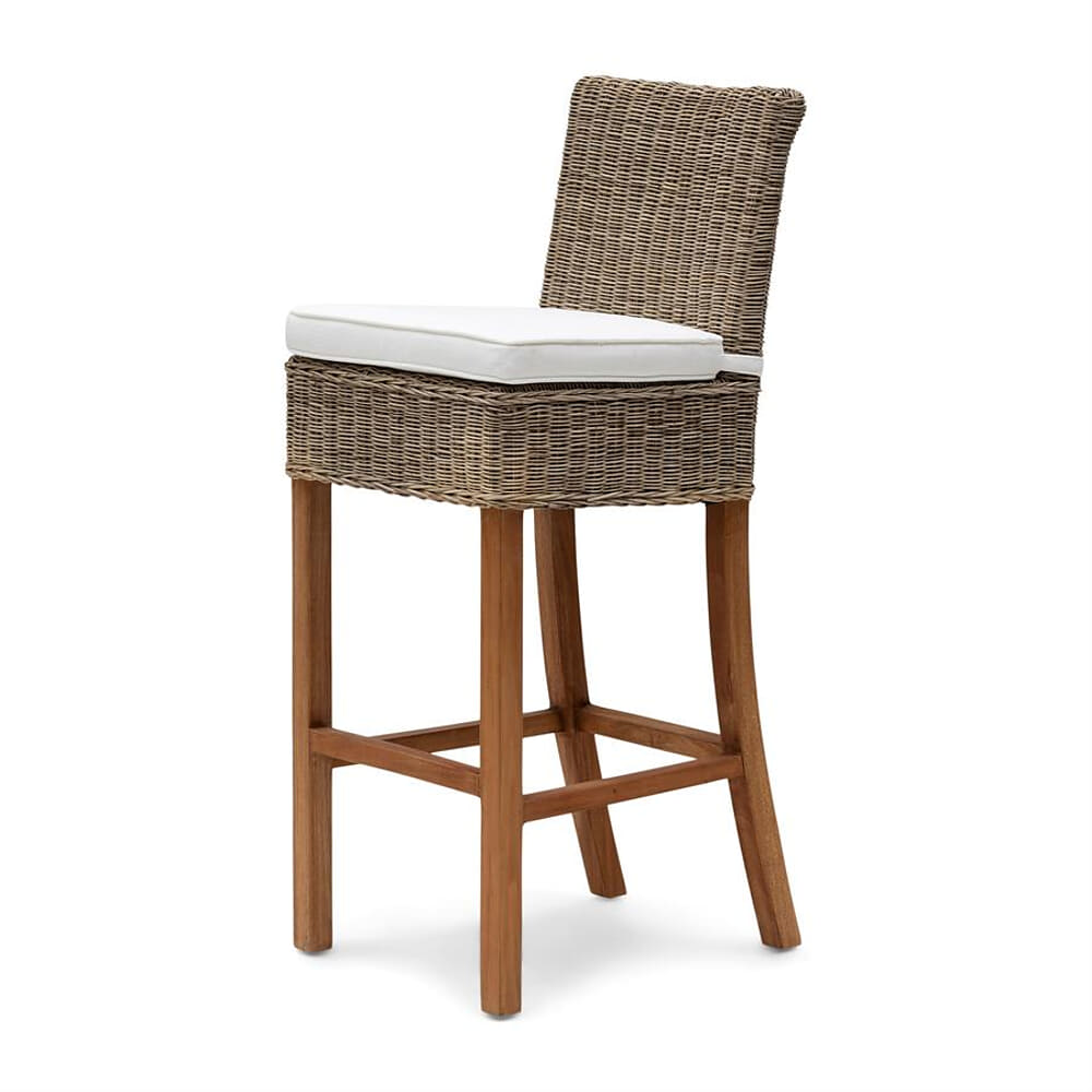 Rustic Rattan Bar Stool