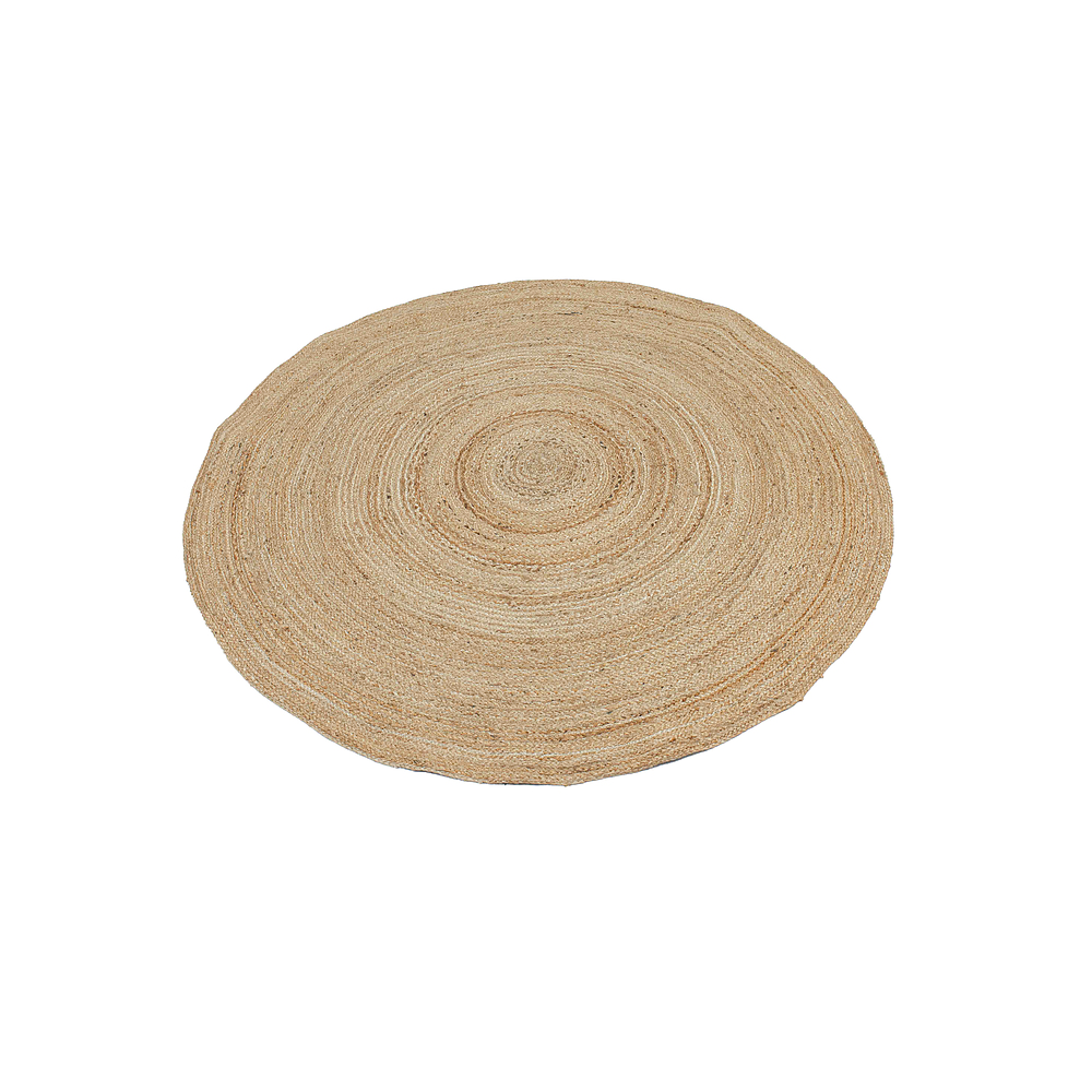 Naturfarbener Rattan-Teppich Ø 180 cm
