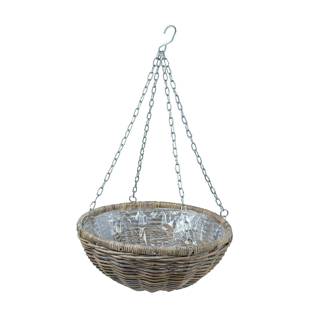 Hangmand - grijze rotan met ketting