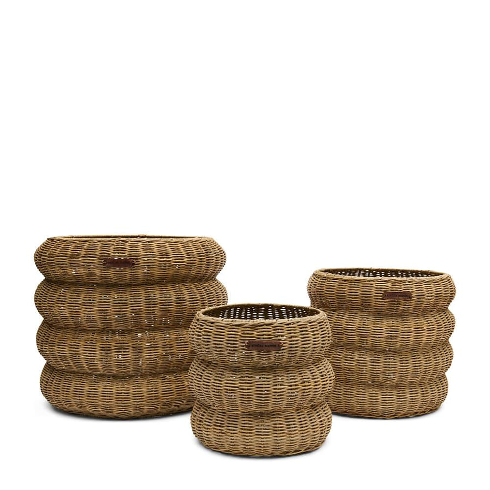 Rustic Rattan Menaggio Basket Set of 3