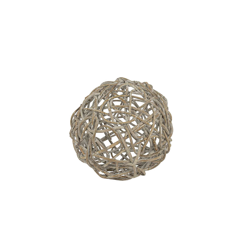 Rotan bal white wash
