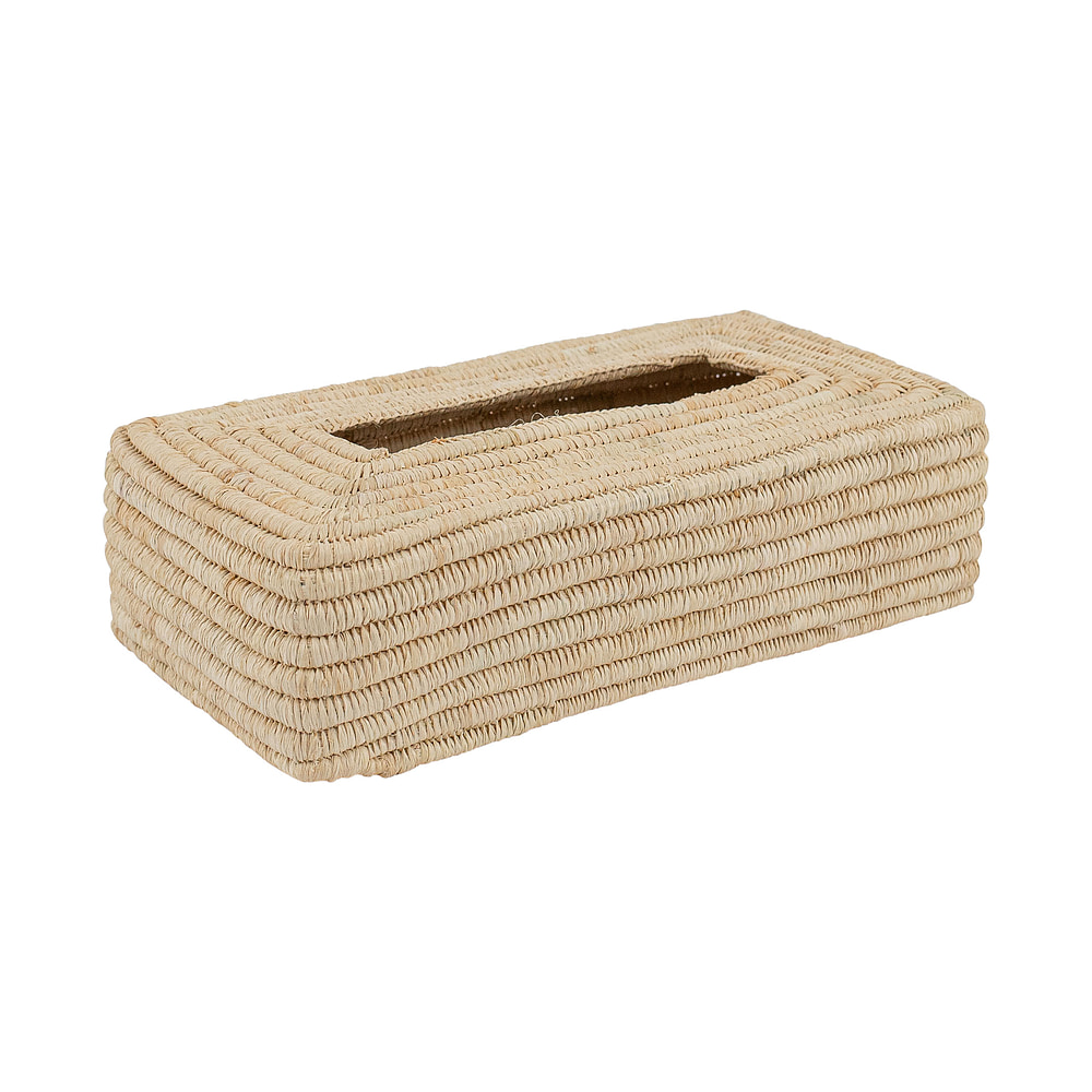 Tissue box raffia 25x11 cm
