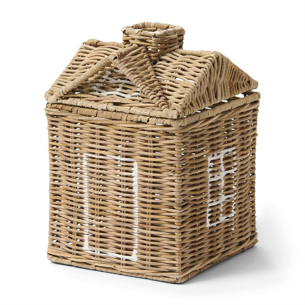 Rustic Rattan House Tissue Box