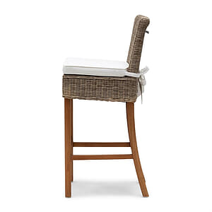 Rustic Rattan Bar Stool