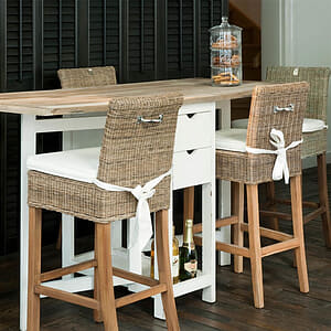 Rustic Rattan Bar Stool
