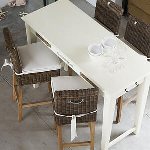 Rustic Rattan Bar Stool