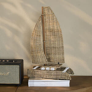 Rustic Rattan Catamaran Decoration