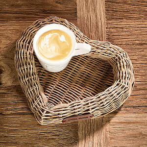 RusticRattan Loving Heart MiniTray
