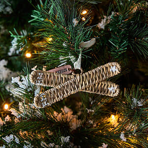 Rustic Rattan Skies Ornament