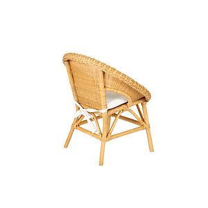 Stuhl Shellie rund honigfarben + Kissen