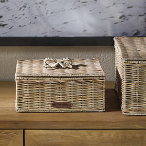  Rivi&egrave;ra Maison - Rustic Rattan Bow Storage Box M