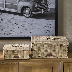  Rivi&egrave;ra Maison - Rustic Rattan Bow Storage Box M