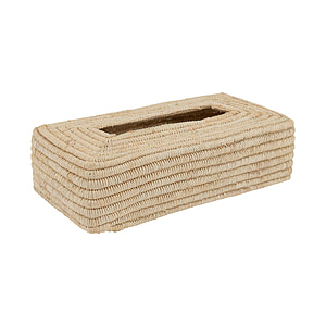 Tissue box raffia 25x11 cm