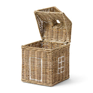 Rustic Rattan House Tissue Box