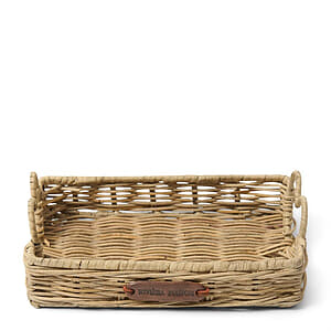 Rustic Rattan Happy Heart Mini Tray