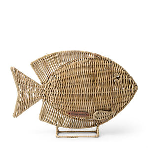 Rustic Rattan Isola Fish Statue