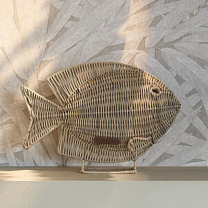 Rustic Rattan Isola Fish Statue