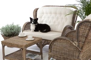 Rieten bank Florida - Kubu grijs