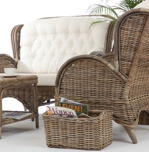 Rieten bank Florida - Kubu grijs