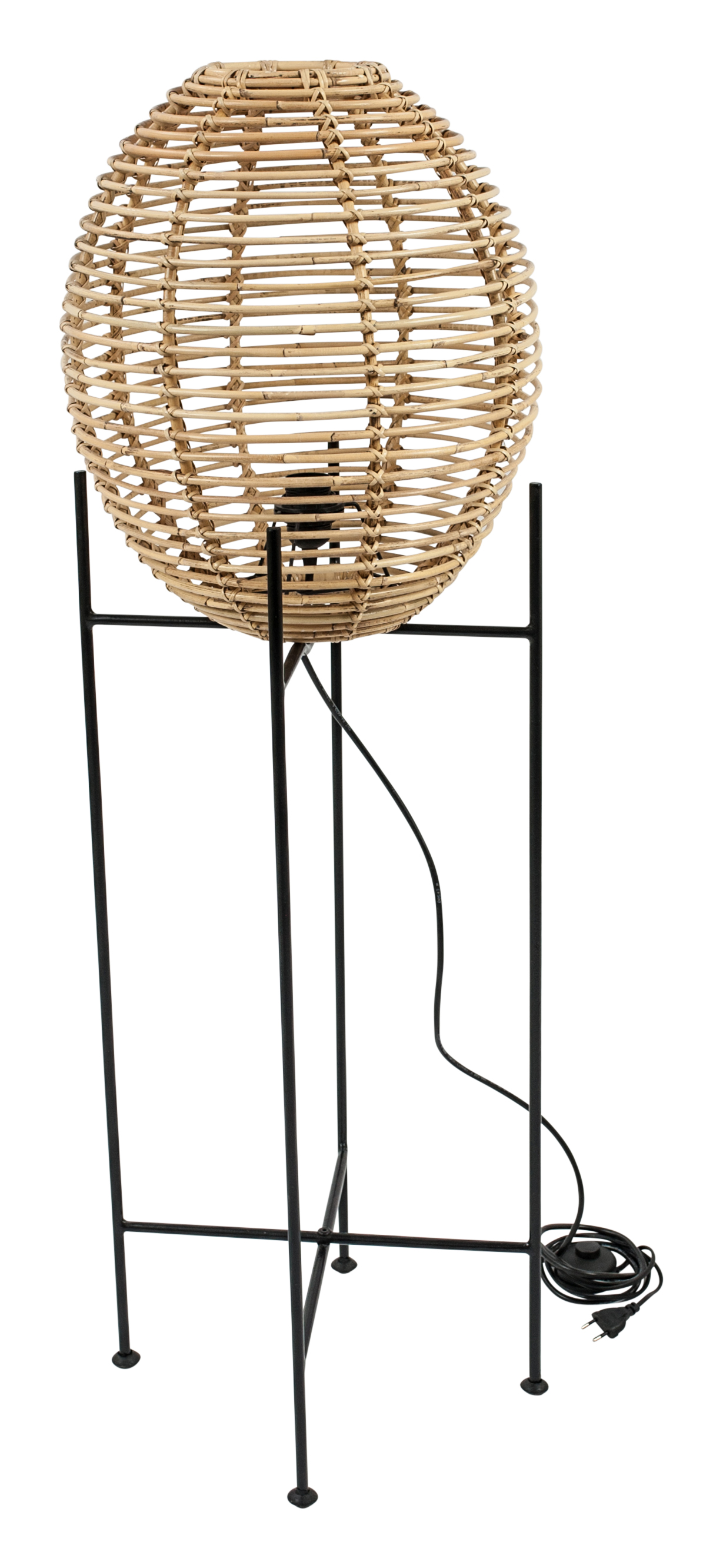 Rattan-Stehlampe