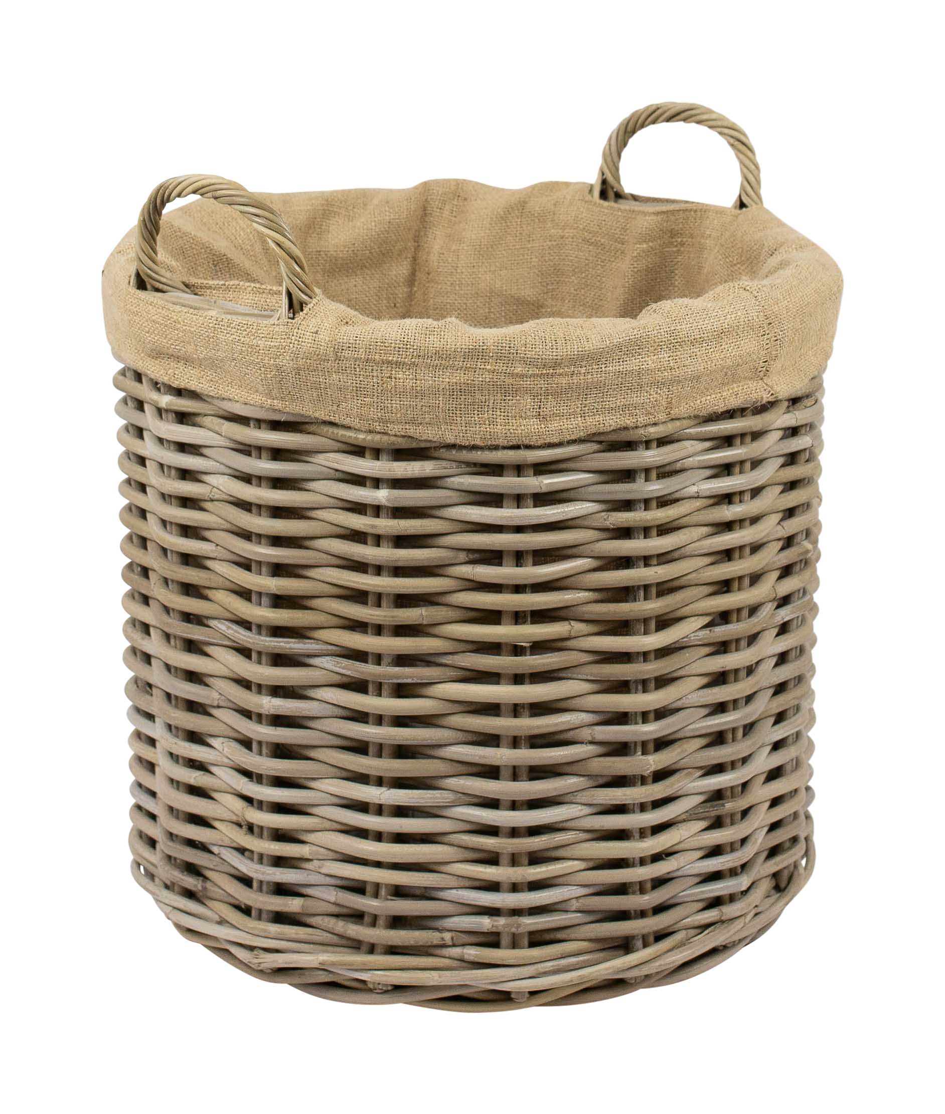 Panier en bois d’osier rond en jute