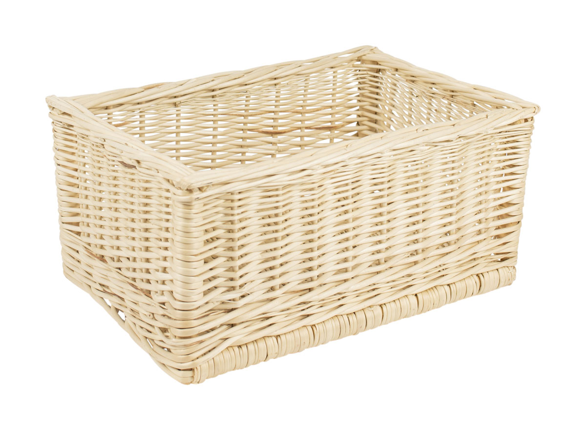 Panier de Blanc osier  40x30x23 cm