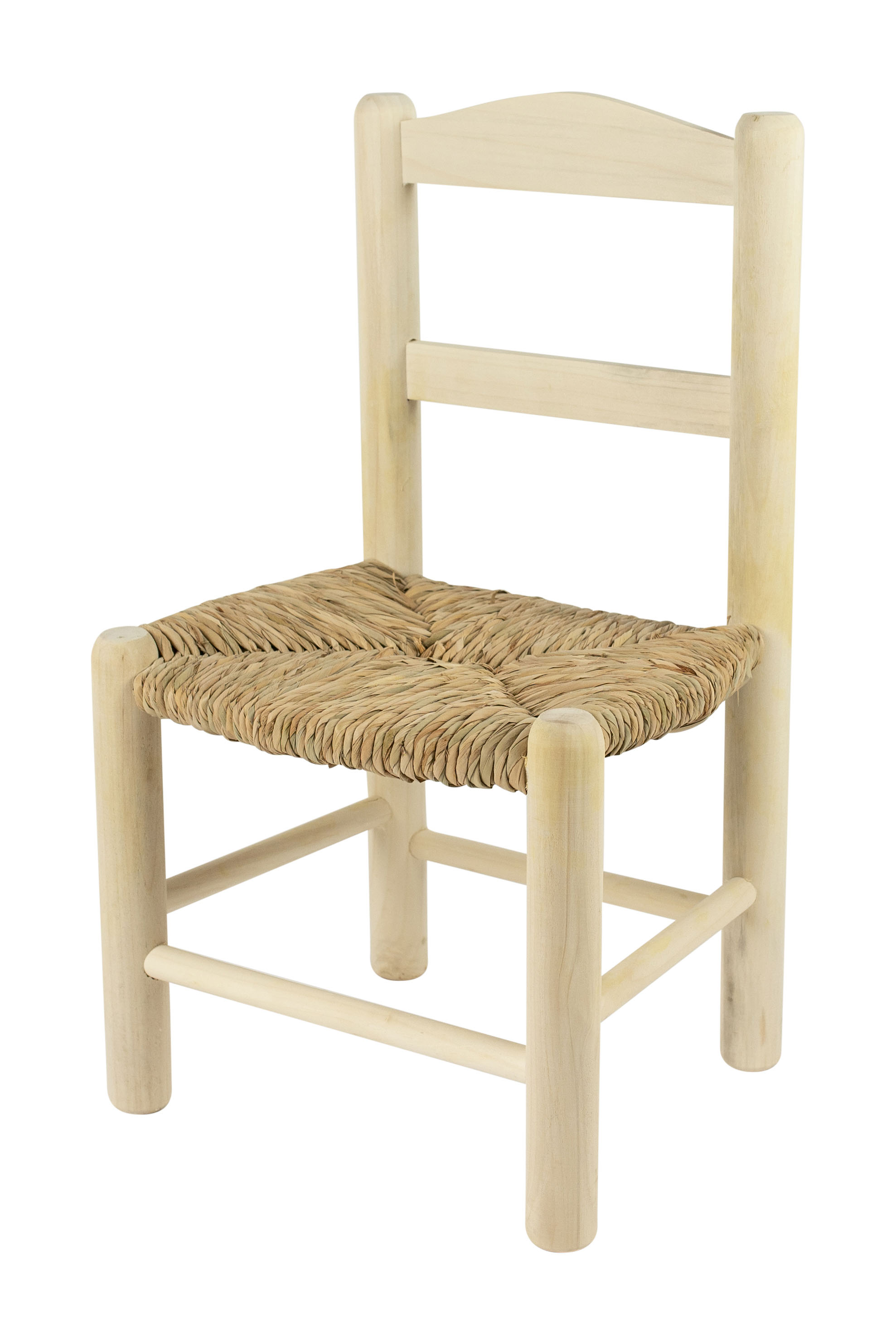 Chaise enfant en bois brut