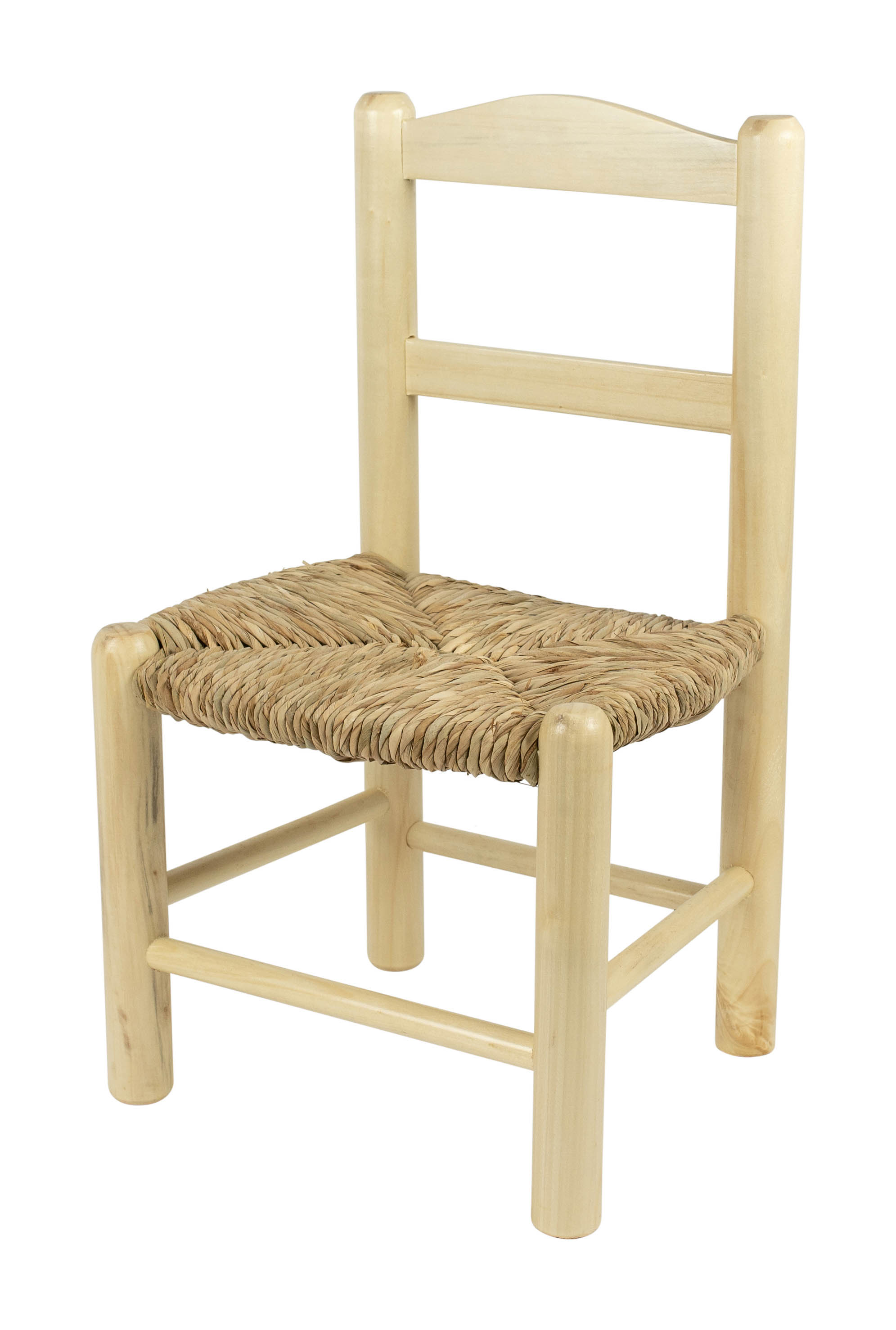 Chaise enfant en bois vernis mat