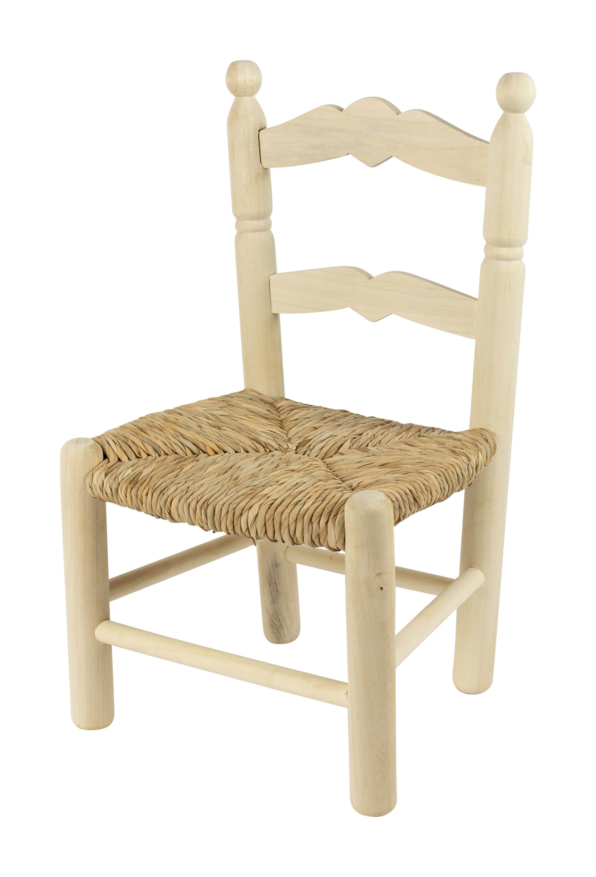 Chaise enfant en bois brut