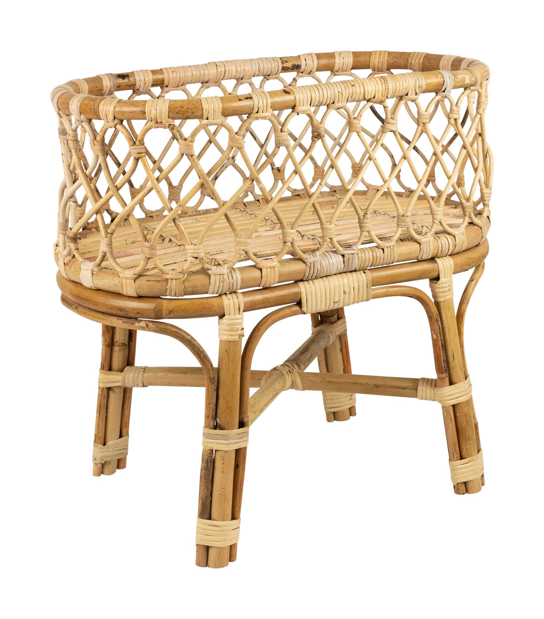 Puppenwiege Rattan