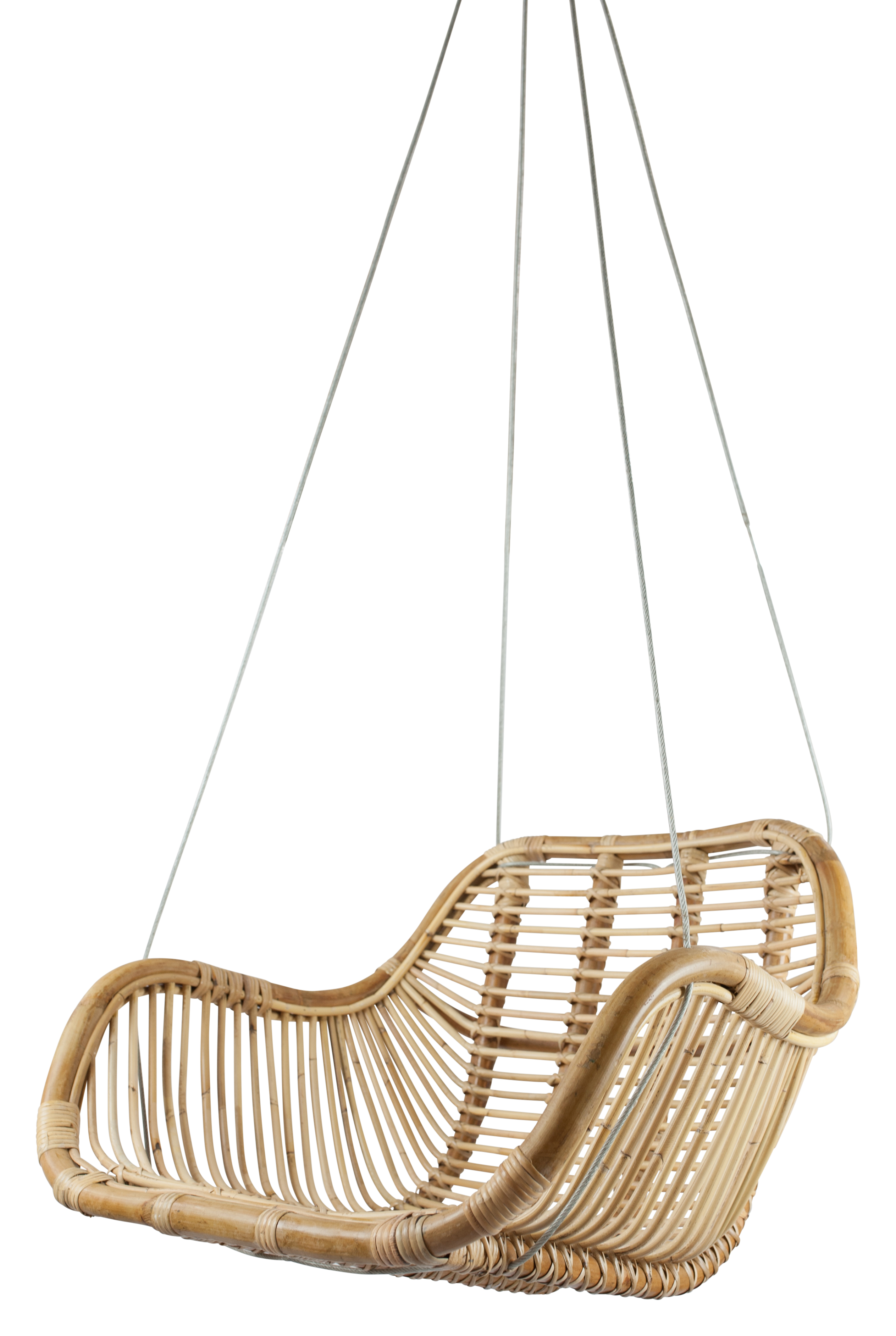 Rattan-Hängesessel mit Kabel