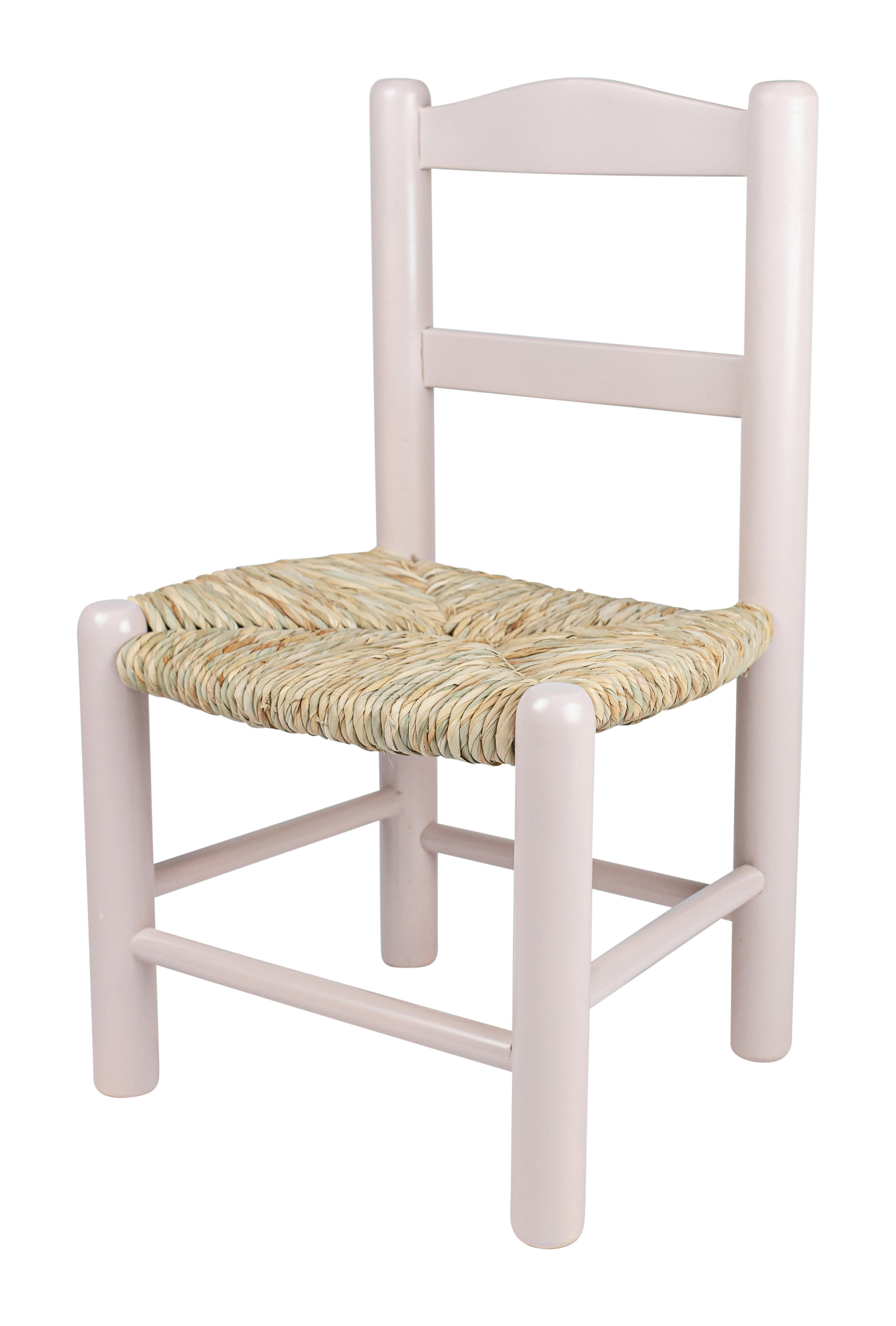 Chaise enfant en bois rose