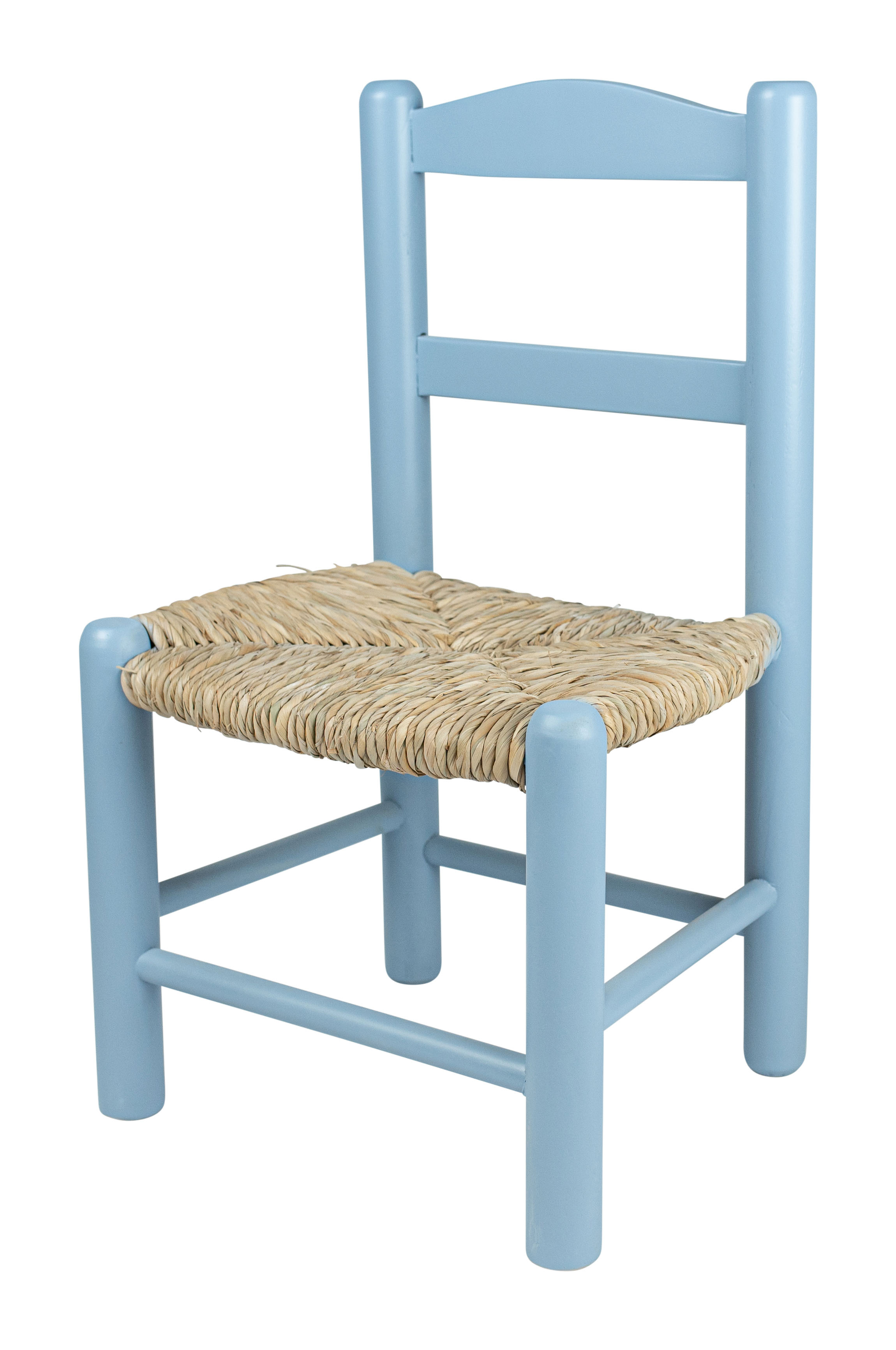 Chaise enfant en bois blau