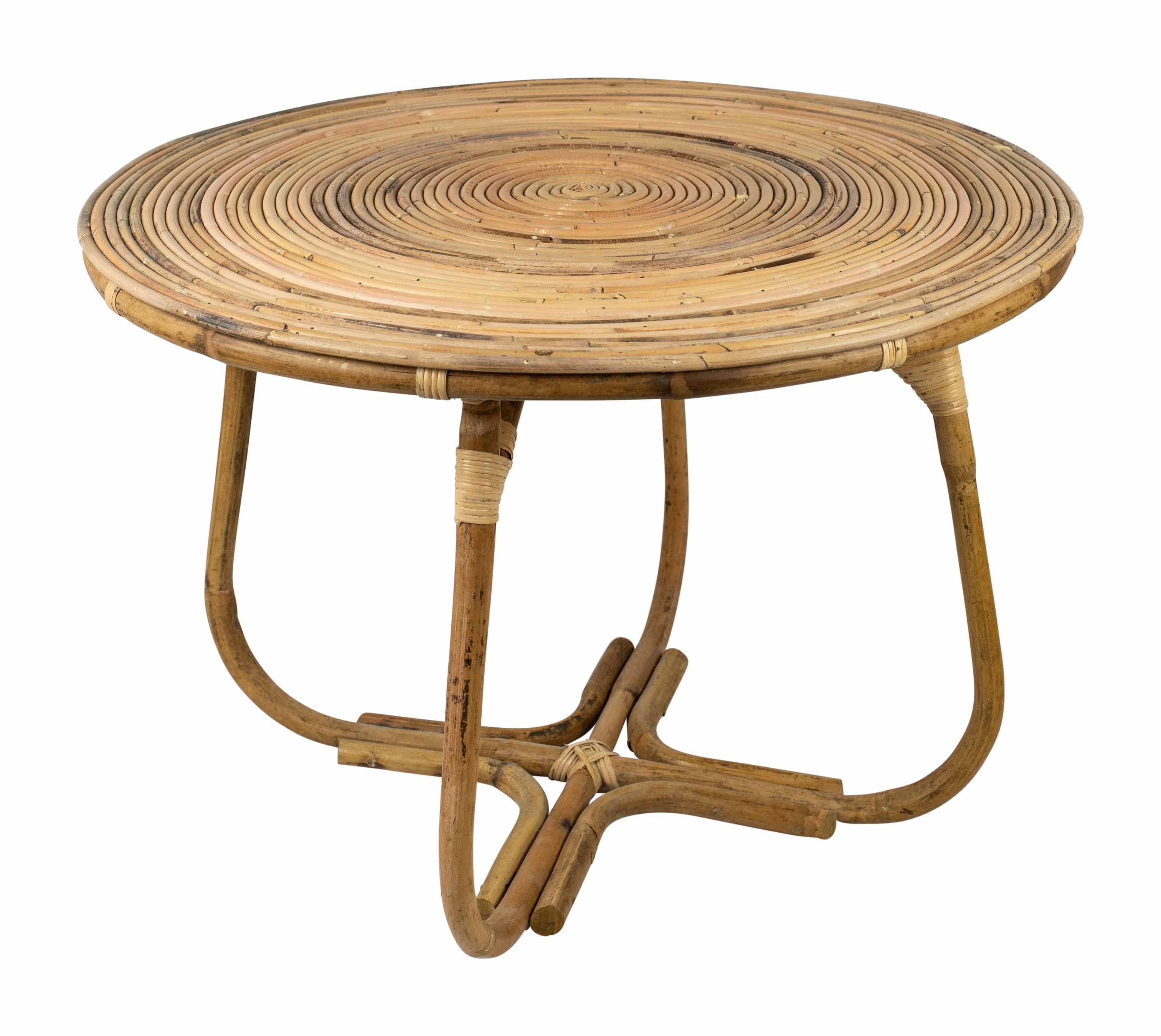 Table basse en rotin ronde