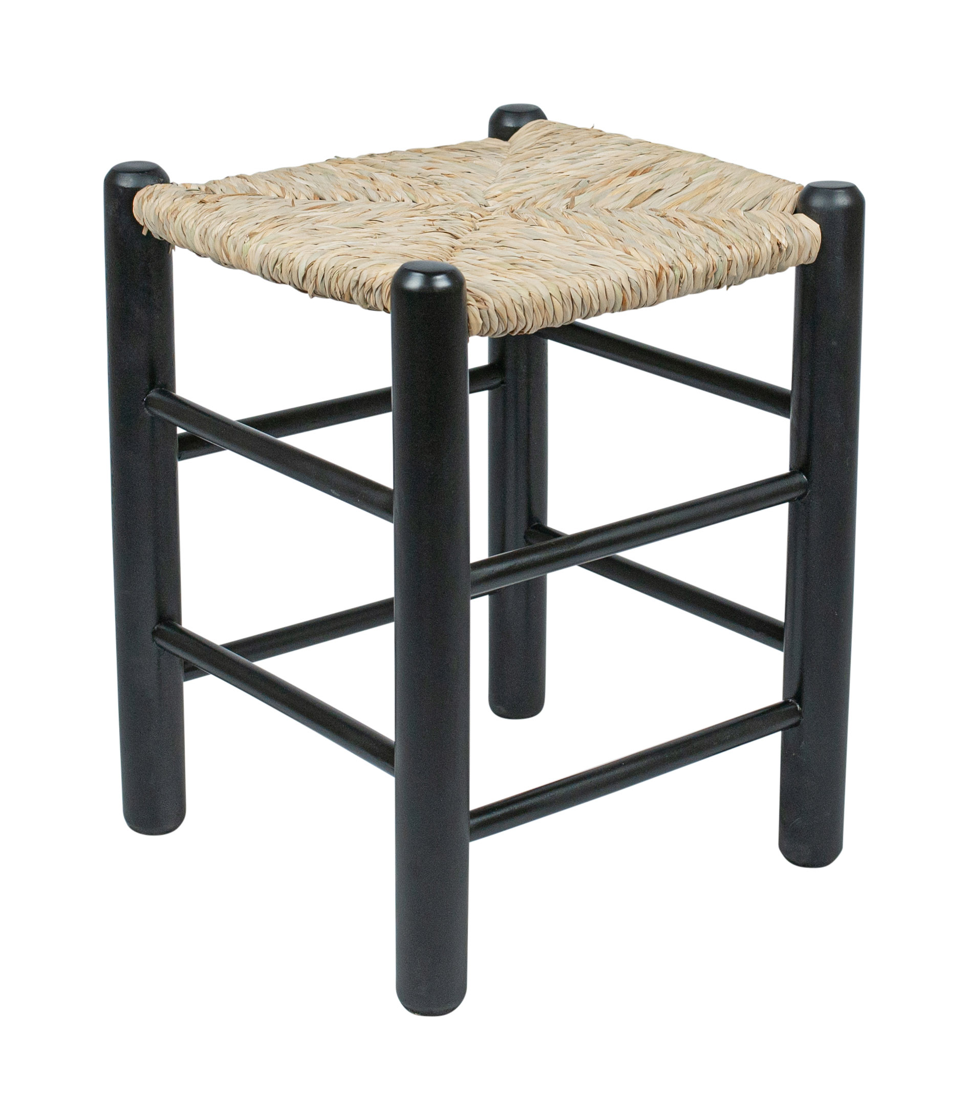 tabouret jonc mat noir