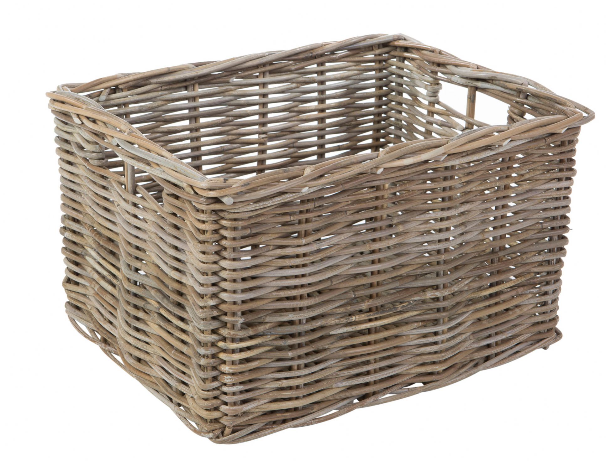 Regalkorb Rattan Grau 50x40x30 cm