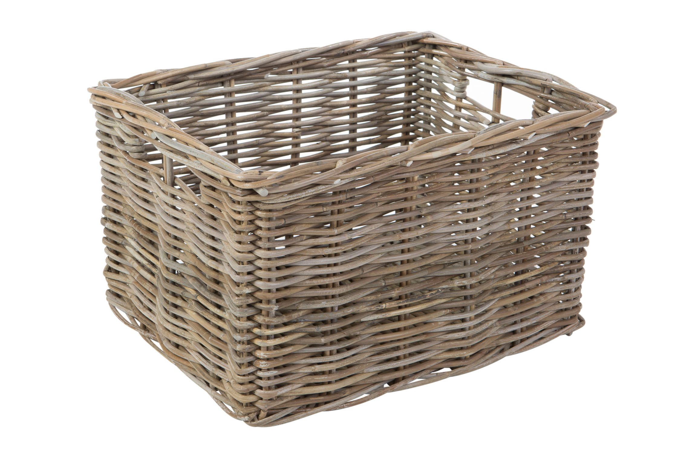 Regalkorb Rattan Grau