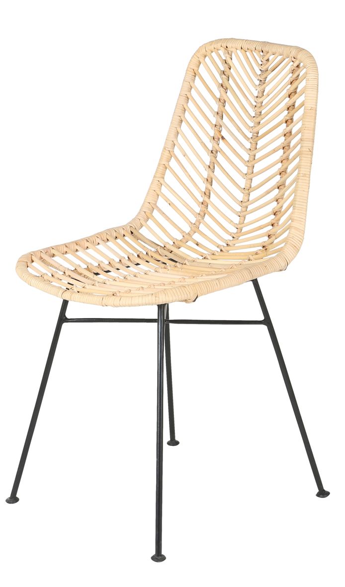 Chaise en rotin blonde