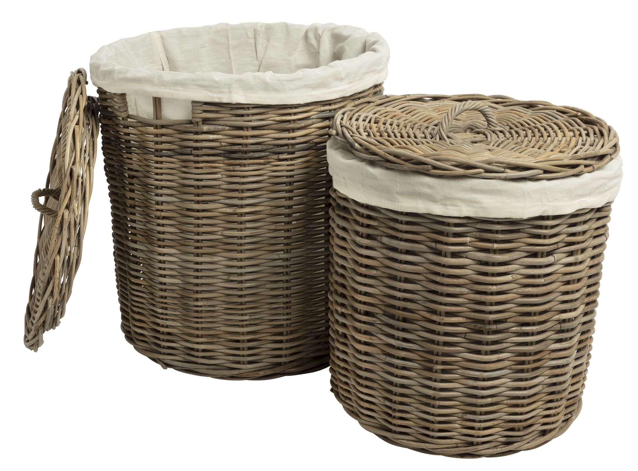 Wäschekorb Rattan Runde - Waschekörbe/ Truhen