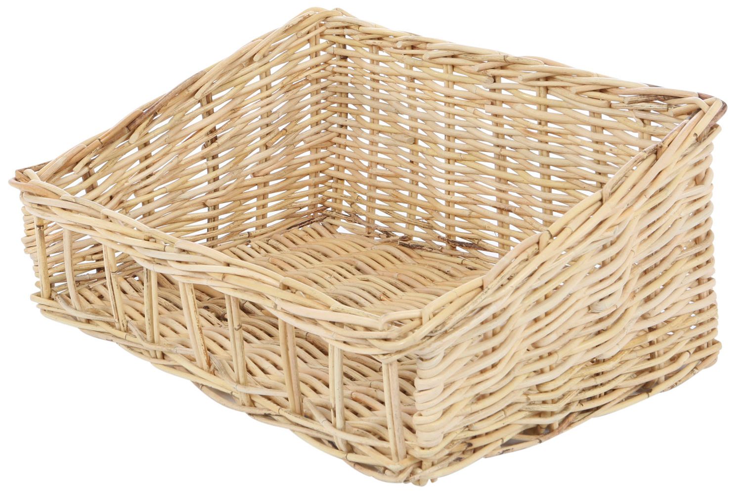 Rattan Baguette Korb Hell 58x40x16/25 cm