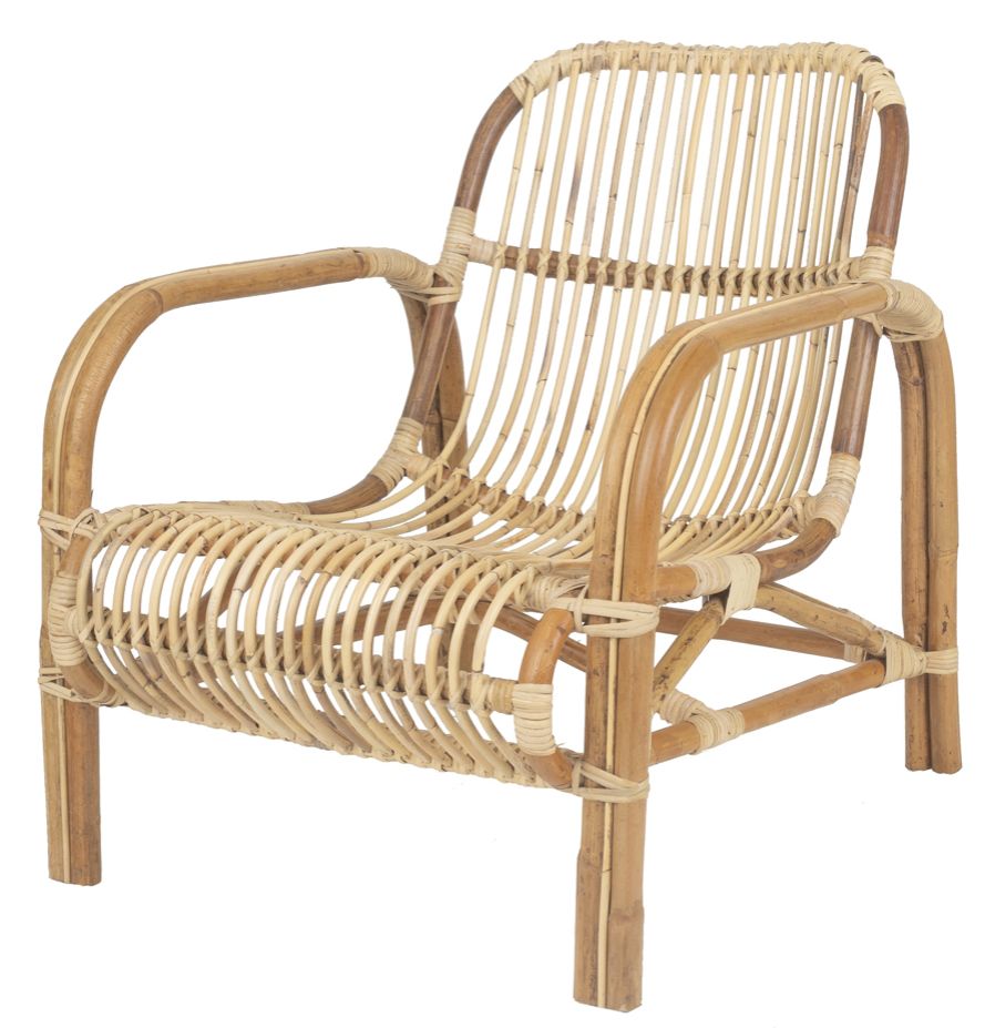 Fauteuil en rotin naturel.