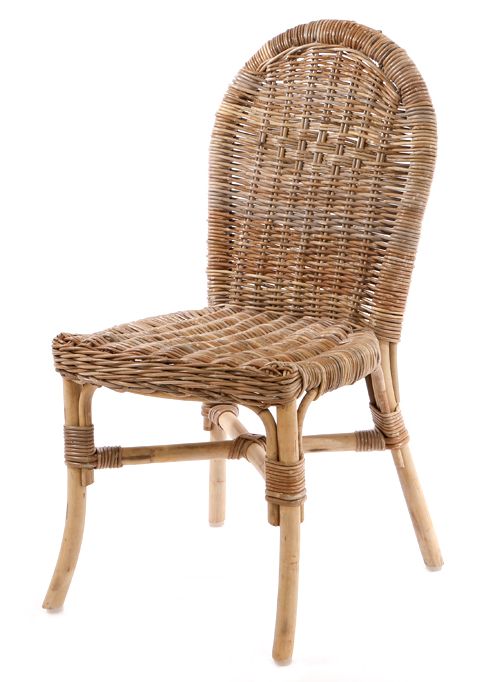 Rattan  Esszimmerstühl grau