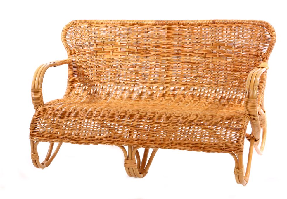 Rattan Sofa Belse geflochten 