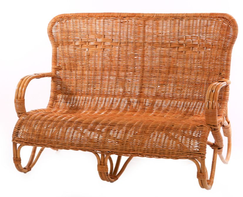 Rattan Sofa Belse hoch geflochten