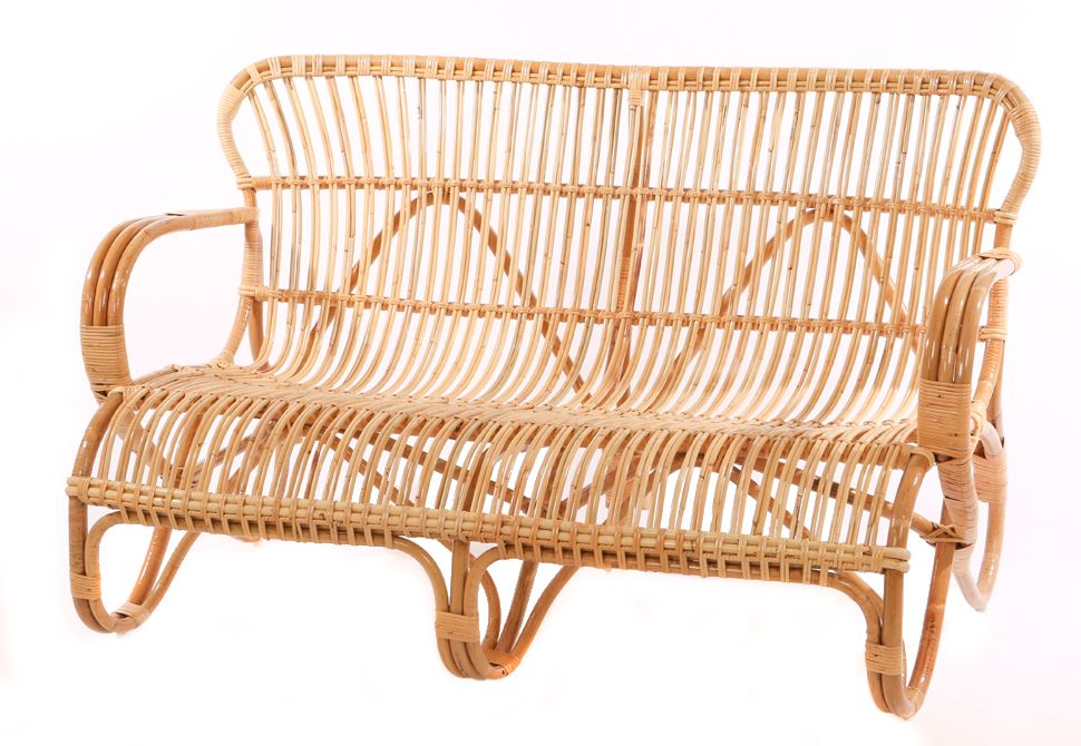 Vintage Rattan Sofa Belse