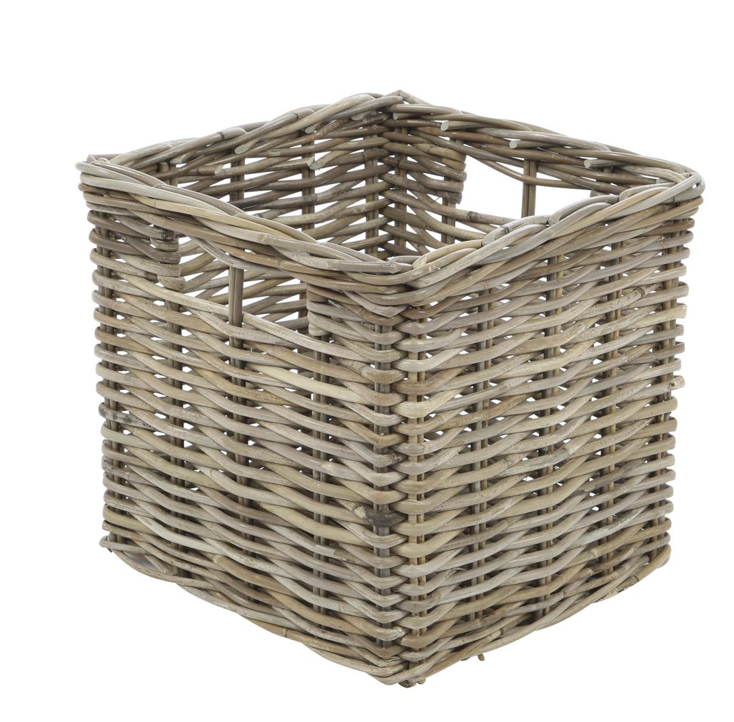 Regalkorb Rattan  Grau  32x33x31 cm