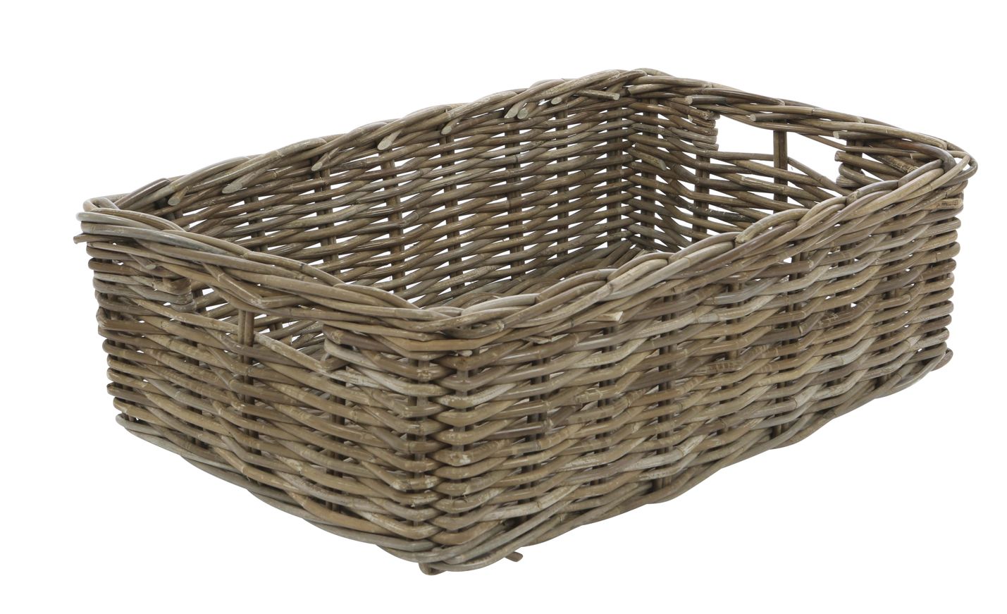 Regalkorb Rattan Grau 