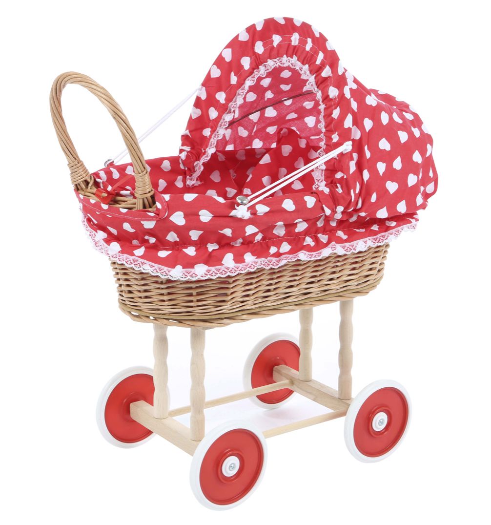  Rieten poppenwagen 