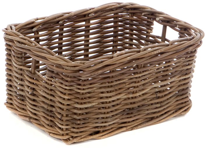 Regalkorb Rattan  Grau  