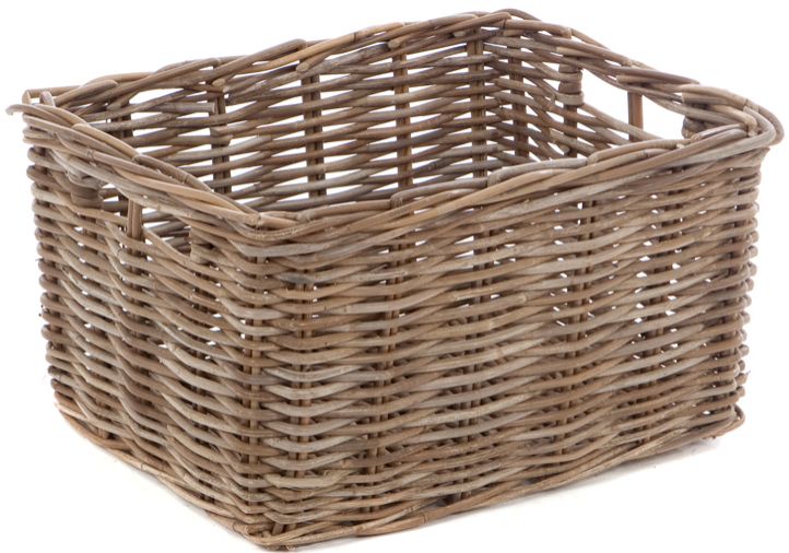 Regalkorb Rattan  Grau  